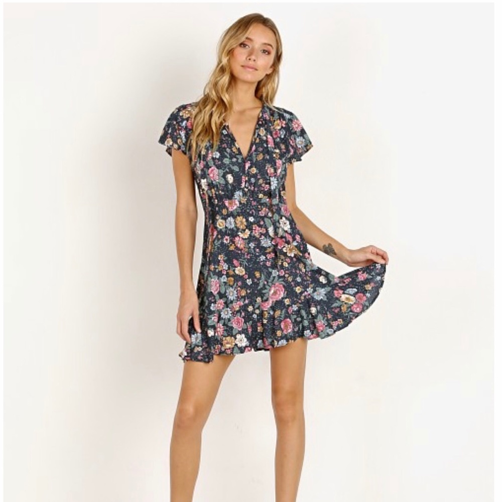 Auguste the Label spring rose floral mini dress 2
